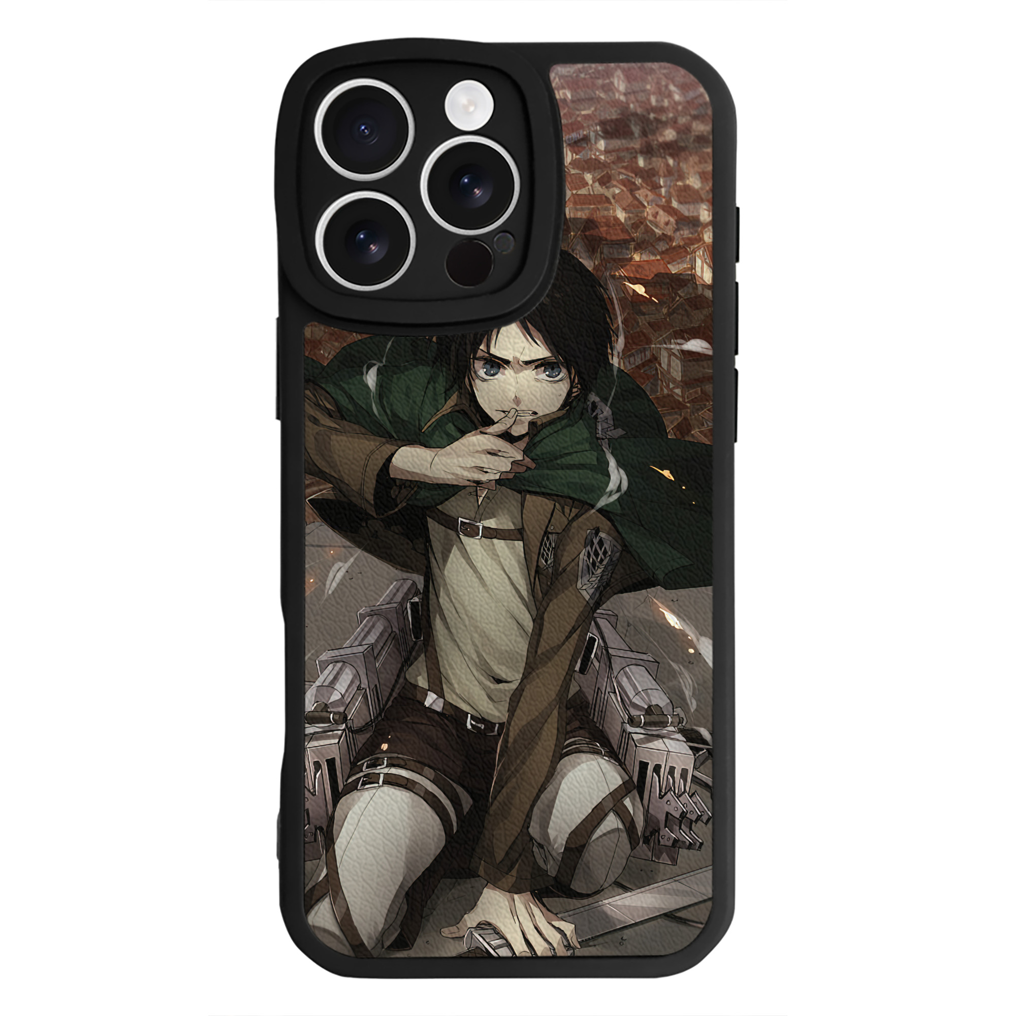 （画像用） 進撃の巨人 Attack on Titan 【iPhone 16シリーズ対応】シリコンスマホケース（レザー調） 材質：シリコン